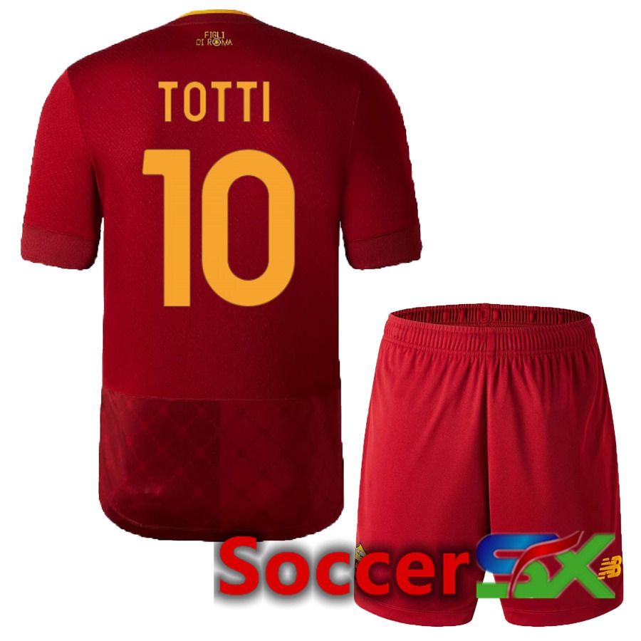 AS Roma (Totti 10) Kids Home Jersey 2022/2023