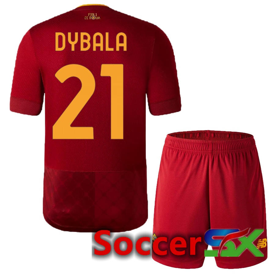 AS Roma (Dybala 21) Kids Home Jersey 2022/2023
