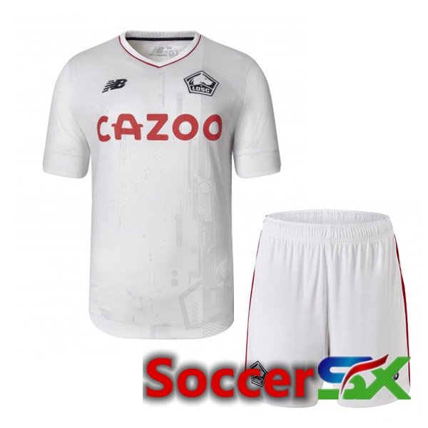 Lille OSC Kids Away Jersey White 2022/2023