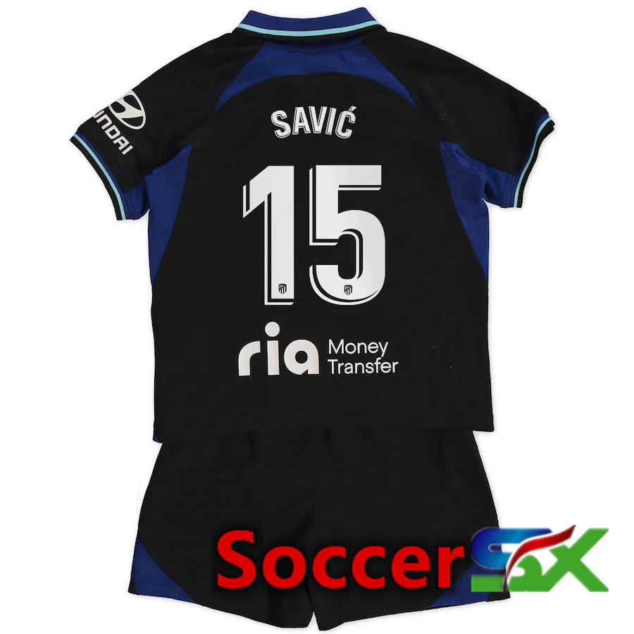 Atletico Madrid (Savić 15) Kids Away Jersey 2022/2023