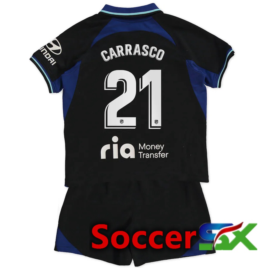 Atletico Madrid (Carrasco 21) Kids Away Jersey 2022/2023