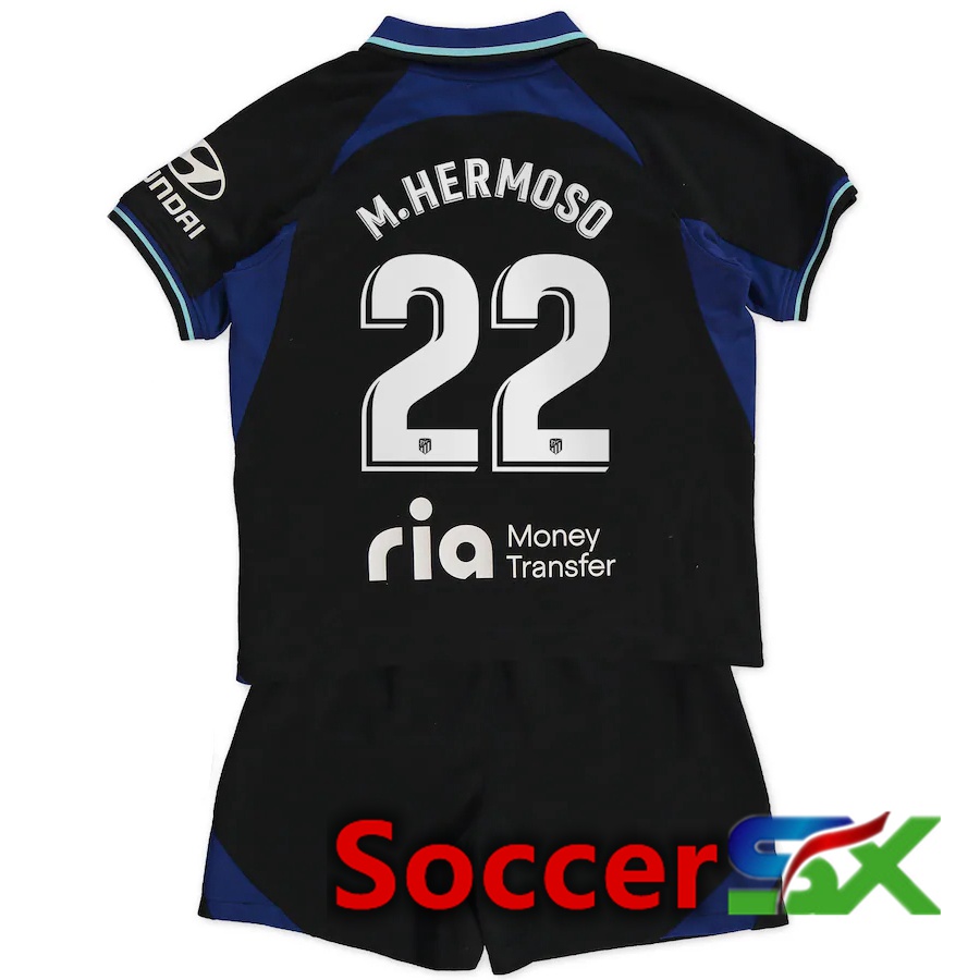 Atletico Madrid (M.Hermoso 22) Kids Away Jersey 2022/2023