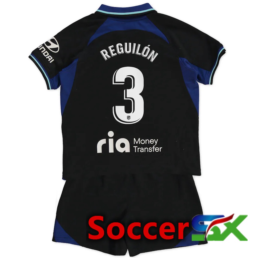 Atletico Madrid (Reguilón 3) Kids Away Jersey 2022/2023