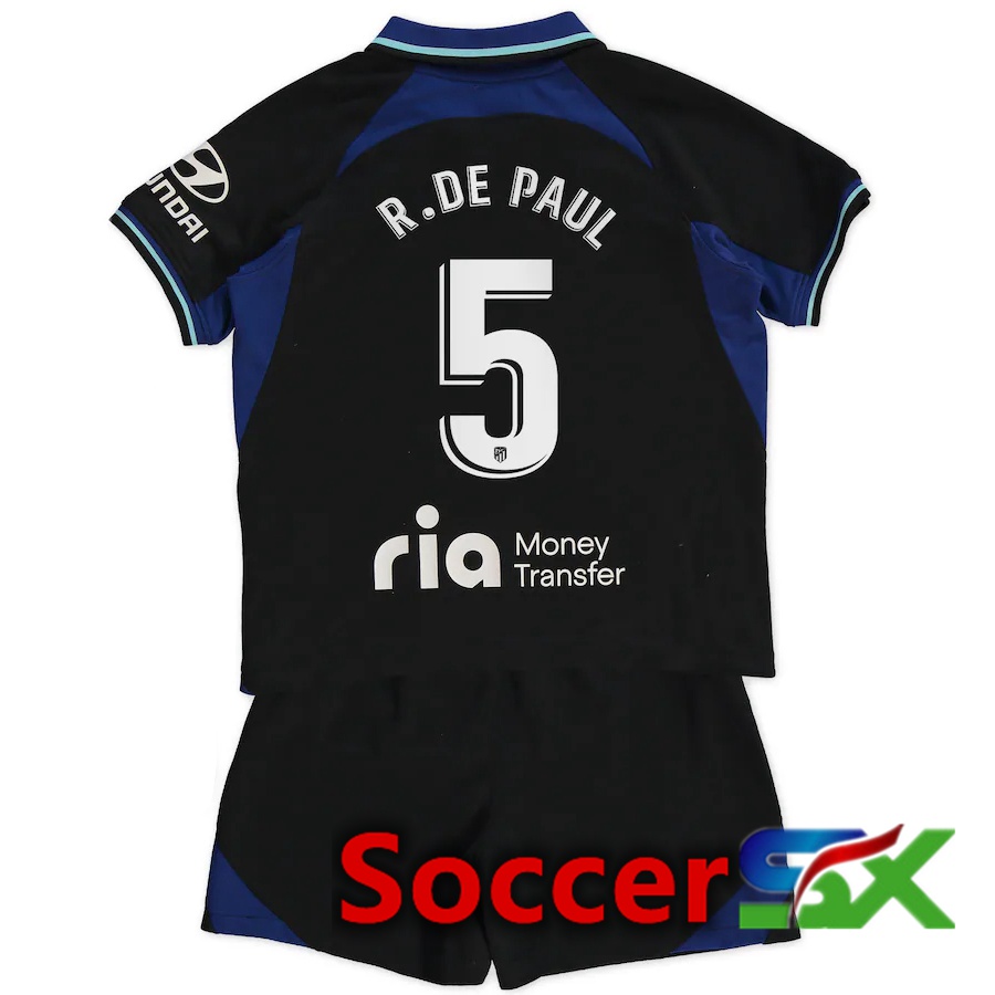 Atletico Madrid (R.De Paul 5) Kids Away Jersey 2022/2023
