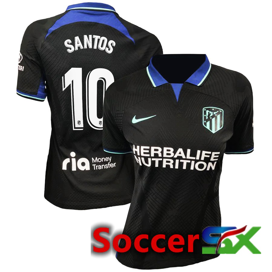 Atletico Madrid (Santos 10) Womens Away Jersey 2022/2023