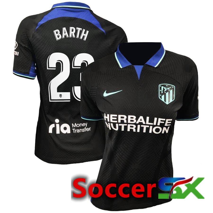 Atletico Madrid (Barth 23) Womens Away Jersey 2022/2023