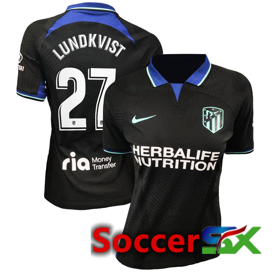 Atletico Madrid (Lundkvist 27) Womens Away Jersey 2022/2023