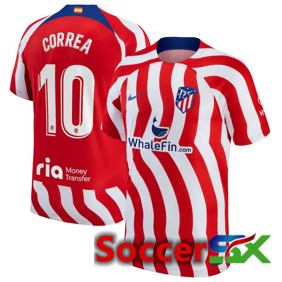 Atletico Madrid (Correa 10) Home Jersey 2022/2023
