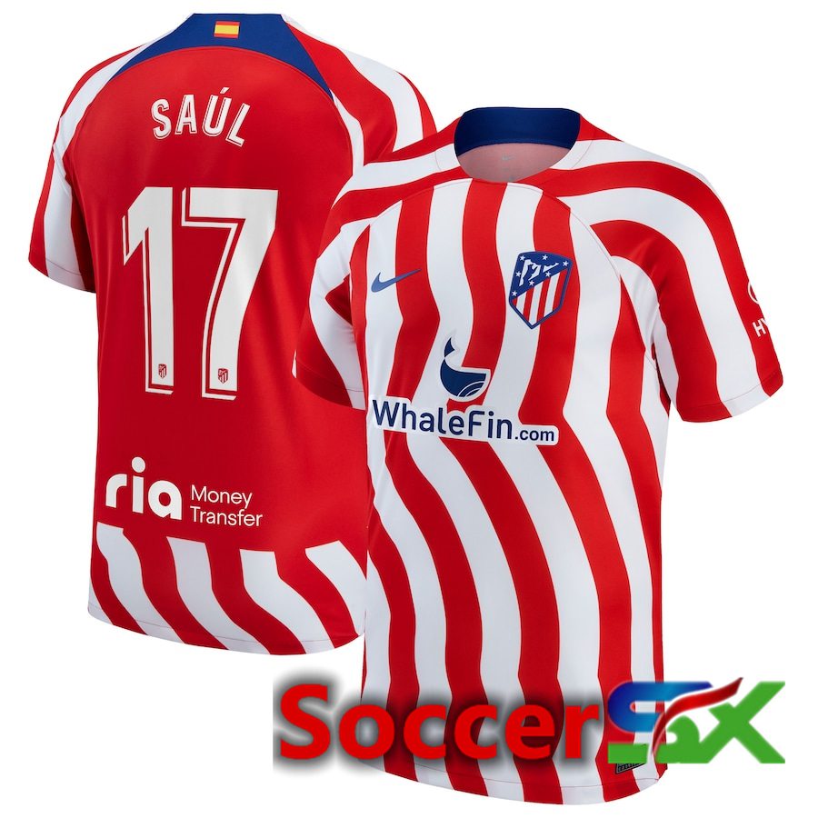 Atletico Madrid (Saúl 17) Home Jersey 2022/2023