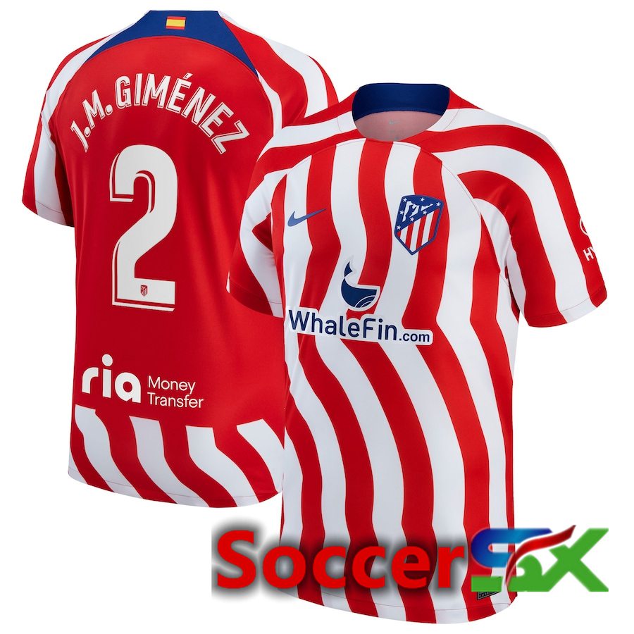 Atletico Madrid (J.M.Giménez 2) Home Jersey 2022/2023
