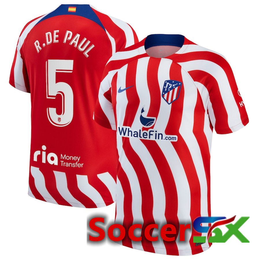 Atletico Madrid (R.De Paul 5) Home Jersey 2022/2023