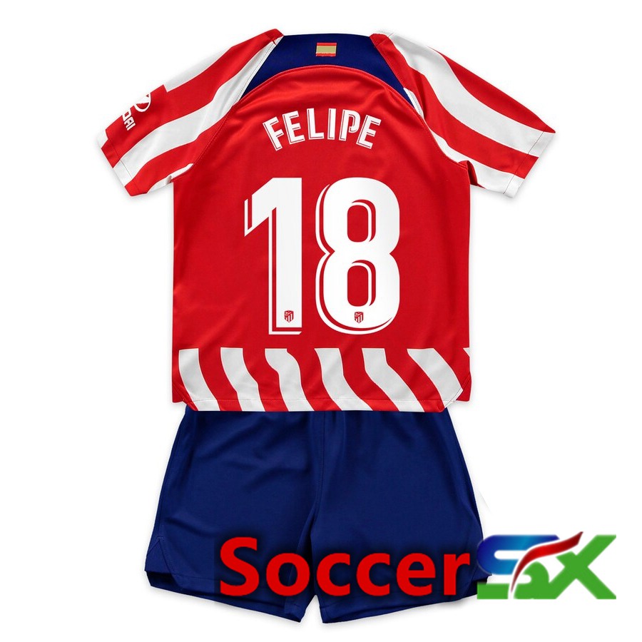 Atletico Madrid (Felipe 18) Kids Home Jersey 2022/2023