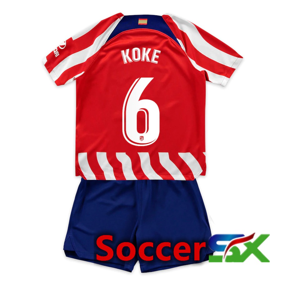 Atletico Madrid (Koke 6) Kids Home Jersey 2022/2023