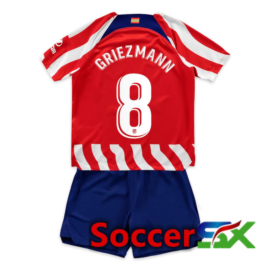 Atletico Madrid (Griezmann 8) Kids Home Jersey 2022/2023