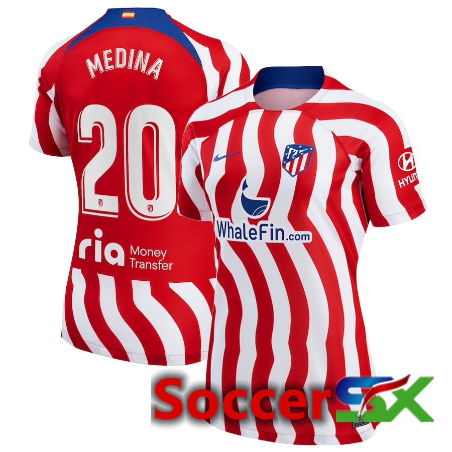 Atletico Madrid (Medina 20) Womens Home Jersey 2022/2023
