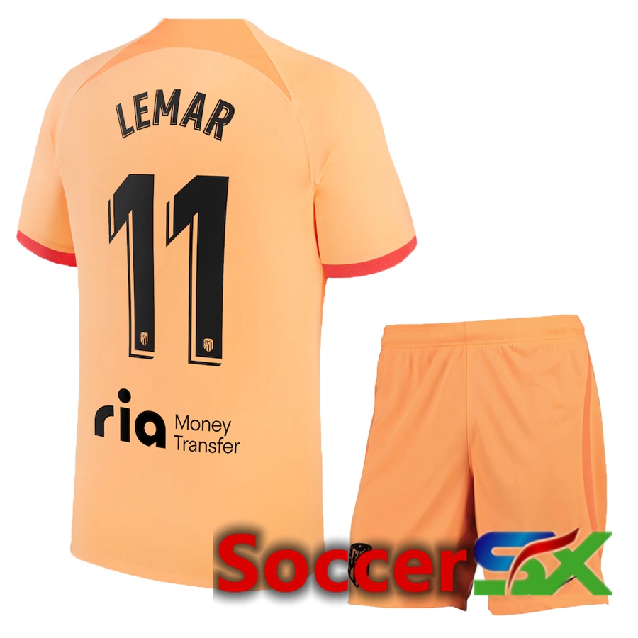 Atletico Madrid (Lemar 11) Kids Third Jersey 2022/2023