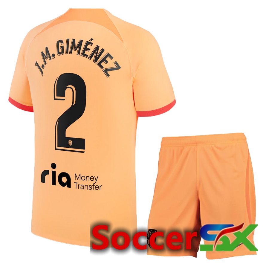 Atletico Madrid (J.M.Giménez 2) Kids Third Jersey 2022/2023