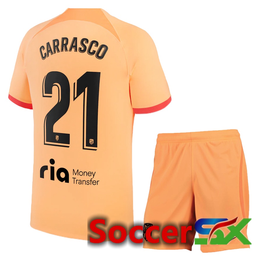 Atletico Madrid (Carrasco 21) Kids Third Jersey 2022/2023