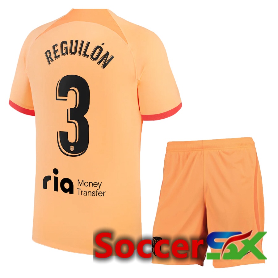 Atletico Madrid (Reguilón 3) Kids Third Jersey 2022/2023