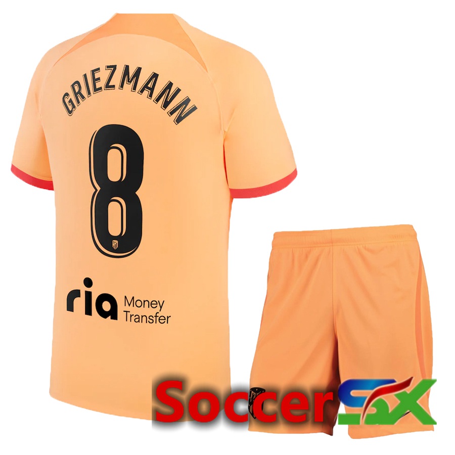 Atletico Madrid (Griezmann 8) Kids Third Jersey 2022/2023