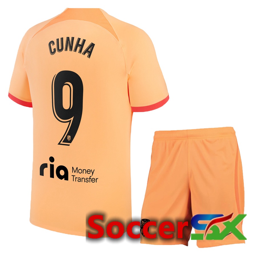 Atletico Madrid (Cunha 9) Kids Third Jersey 2022/2023