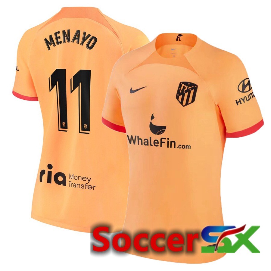 Atletico Madrid (Menayo 11) Womens Third Jersey 2022/2023