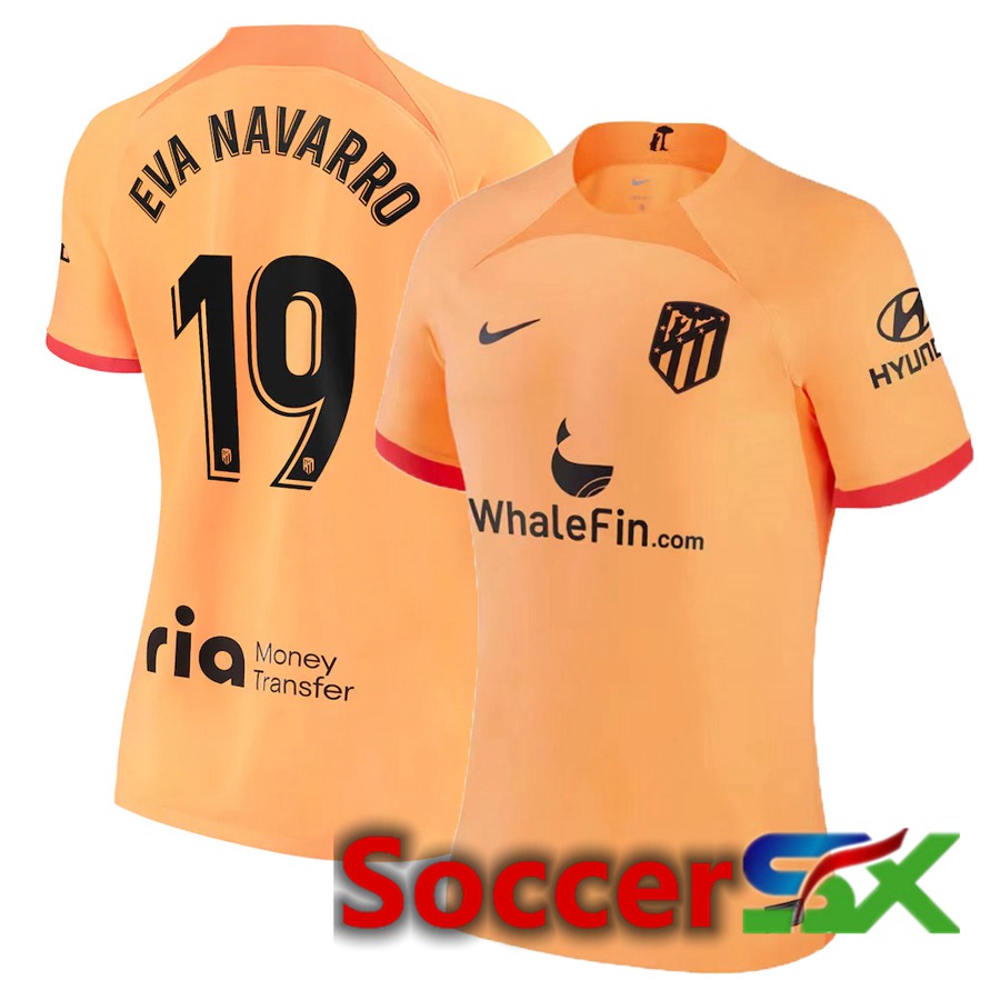 Atletico Madrid (Eva Navarro 19) Womens Third Jersey 2022/2023