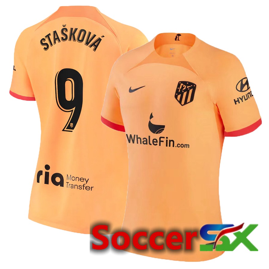 Atletico Madrid (Stašková 9) Womens Third Jersey 2022/2023