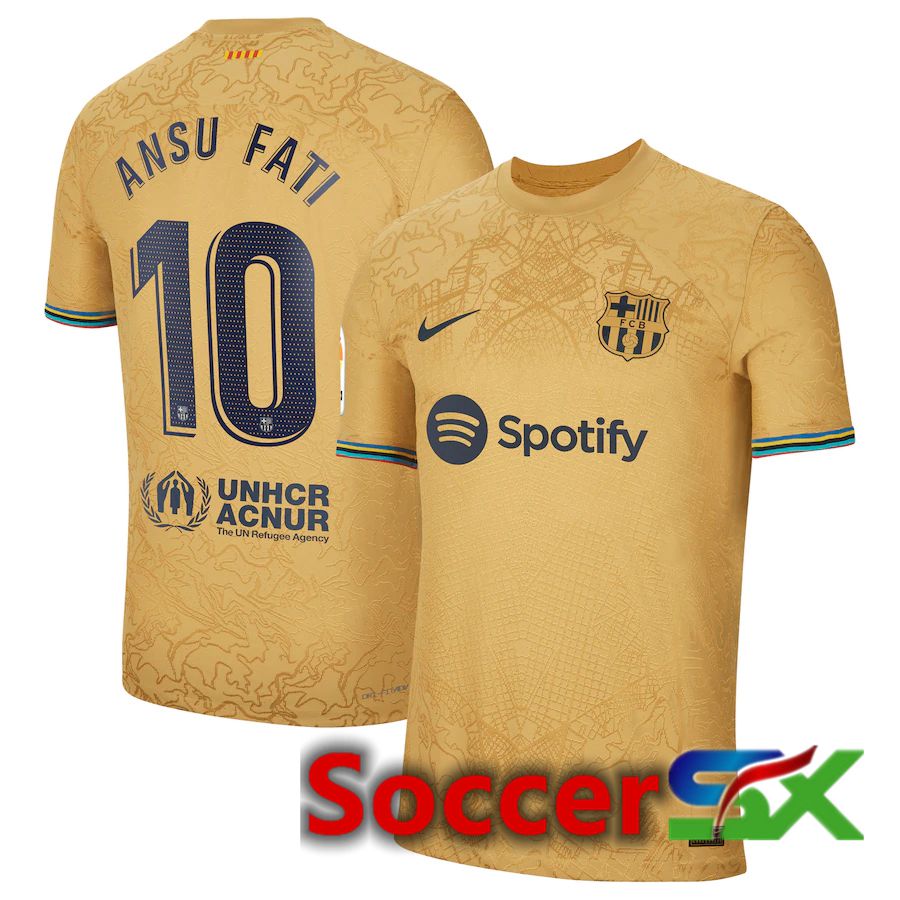 FC Barcelona (Ansu Fat 10) Away Jersey 2022/2023