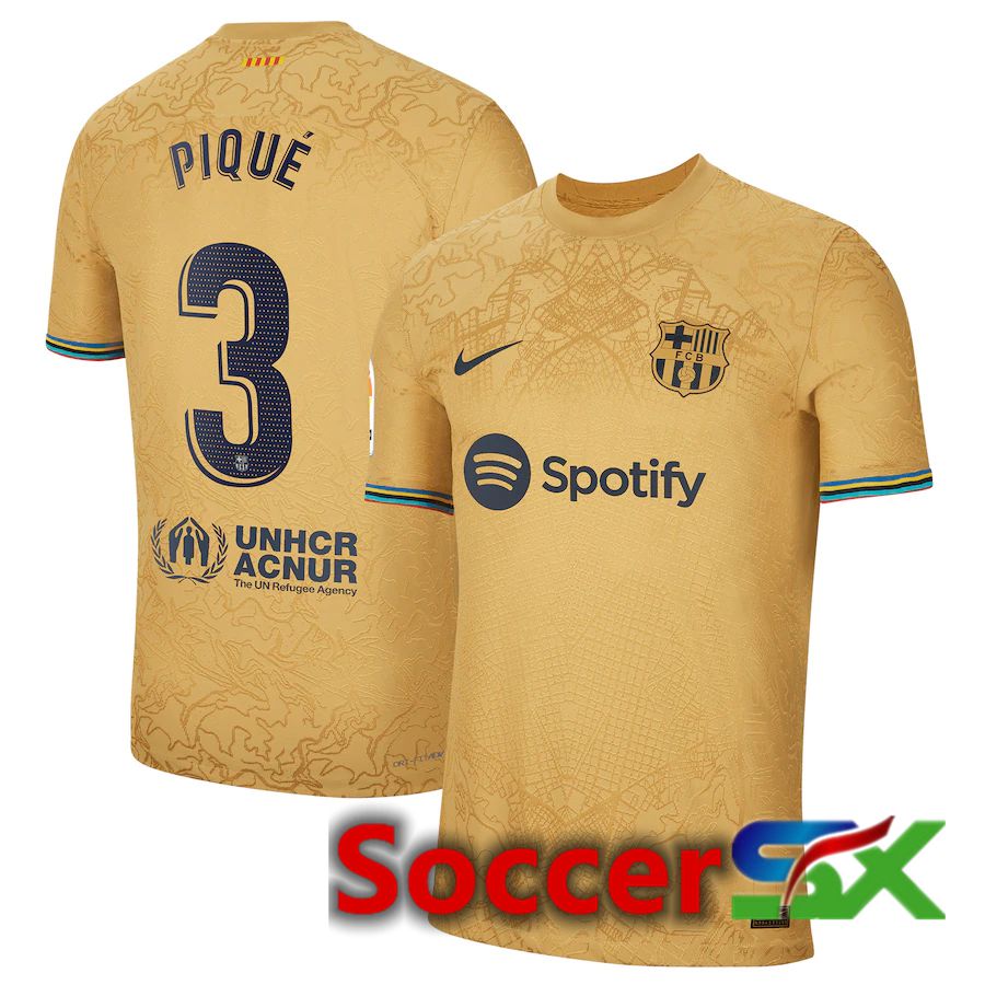 FC Barcelona (Piqué 3) Away Jersey 2022/2023