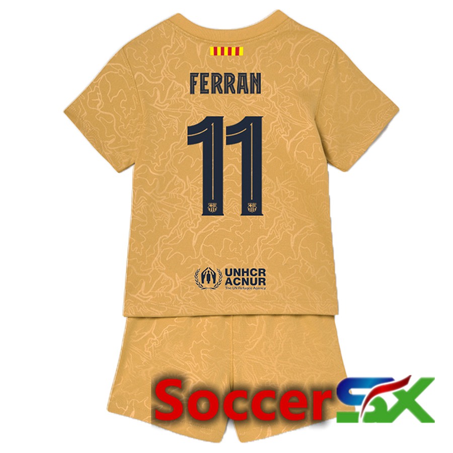 FC Barcelona (Ferran 11) Kids Away Jersey 2022/2023