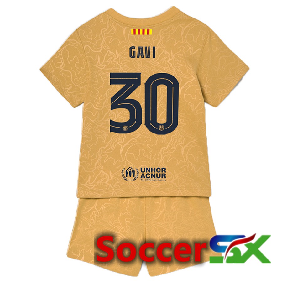FC Barcelona (Gavi 30) Kids Away Jersey 2022/2023