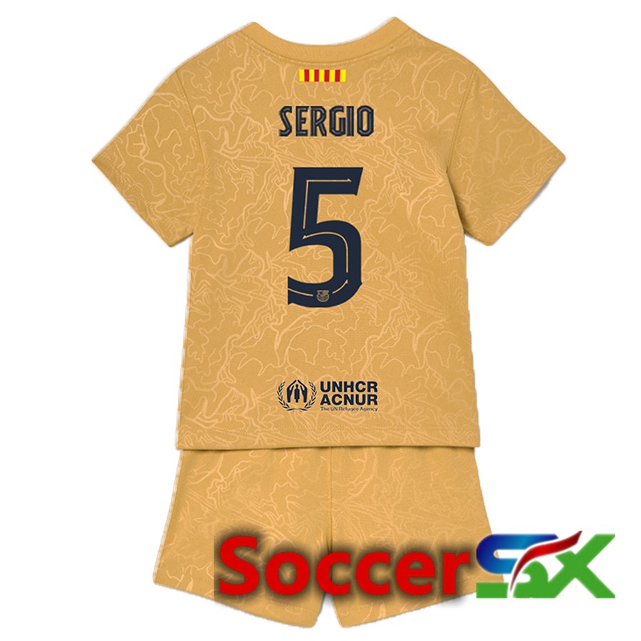 FC Barcelona (Sergio 5) Kids Away Jersey 2022/2023