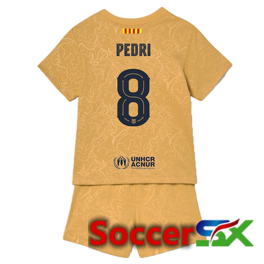 FC Barcelona (Pedri 8) Kids Away Jersey 2022/2023