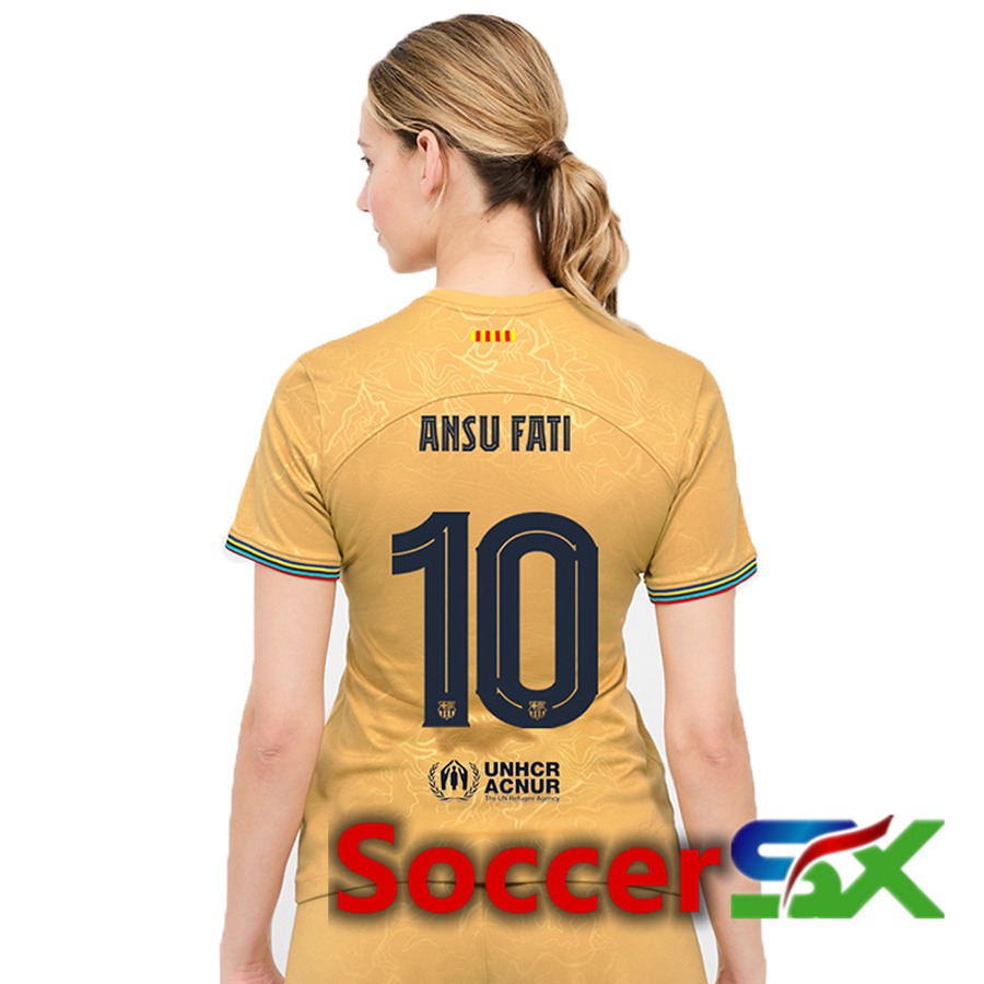 FC Barcelona (Ansu Fati 10) Womens Away Jersey 2022/2023