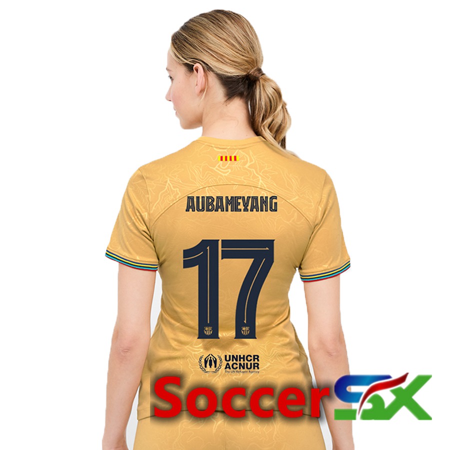 FC Barcelona (Aubameyang 17) Womens Away Jersey 2022/2023