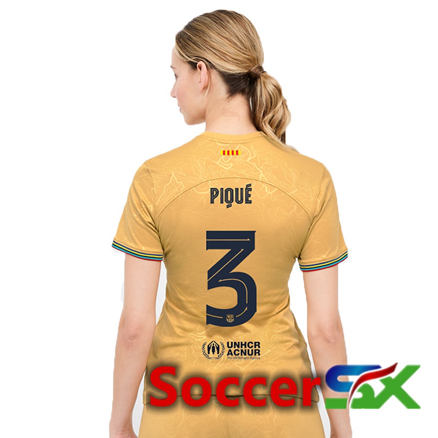 FC Barcelona (Piqué 3) Womens Away Jersey 2022/2023