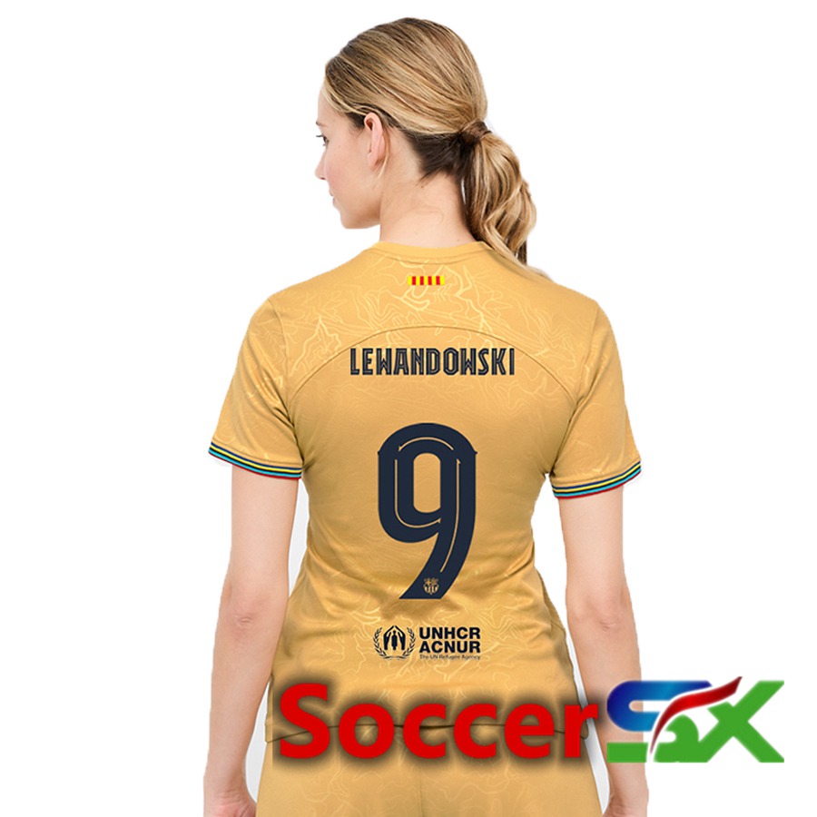 FC Barcelona (Lewandowski 9) Womens Away Jersey 2022/2023