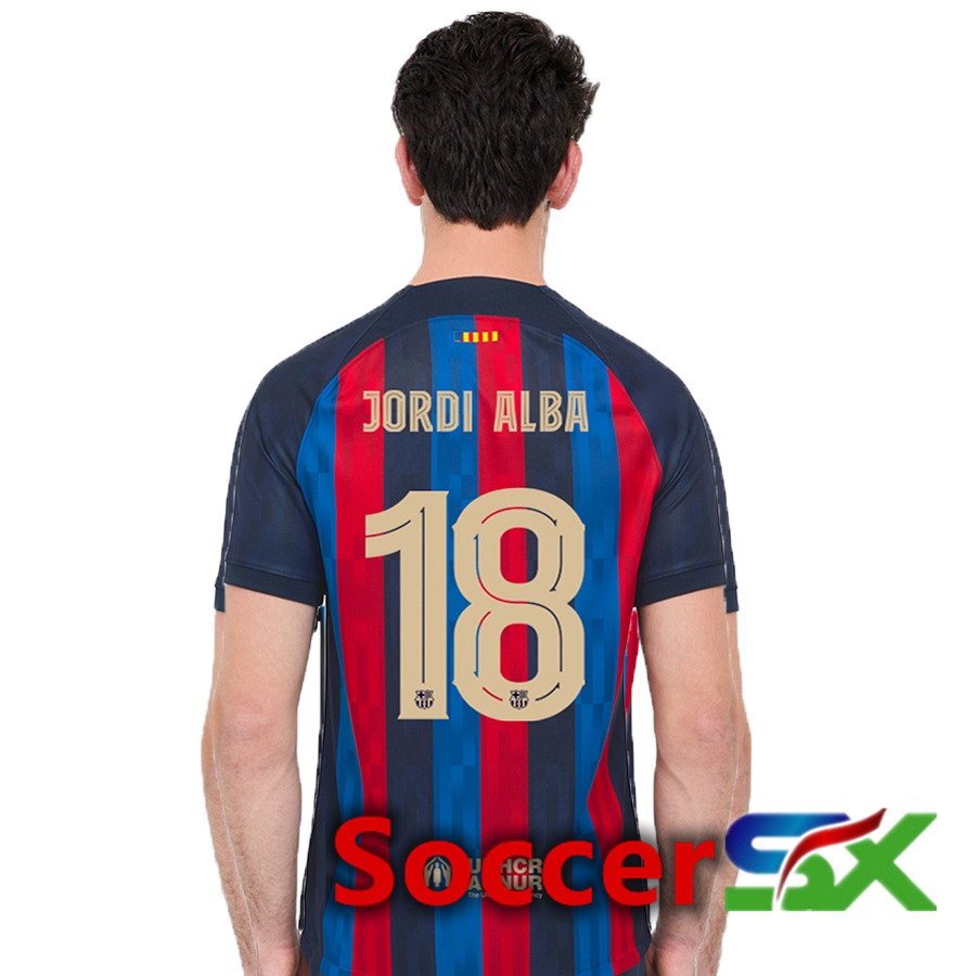 FC Barcelona (Jordi Alba 18) Home Jersey 2022/2023