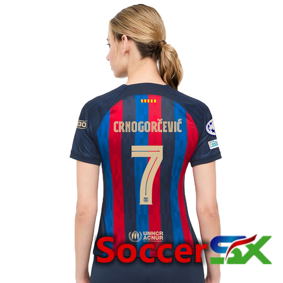 FC Barcelona (Crnogorčević 7) Womens Home Jersey 2022/2023