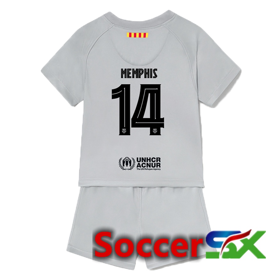 FC Barcelona (Memphis 14) Kids Third Jersey 2022/2023