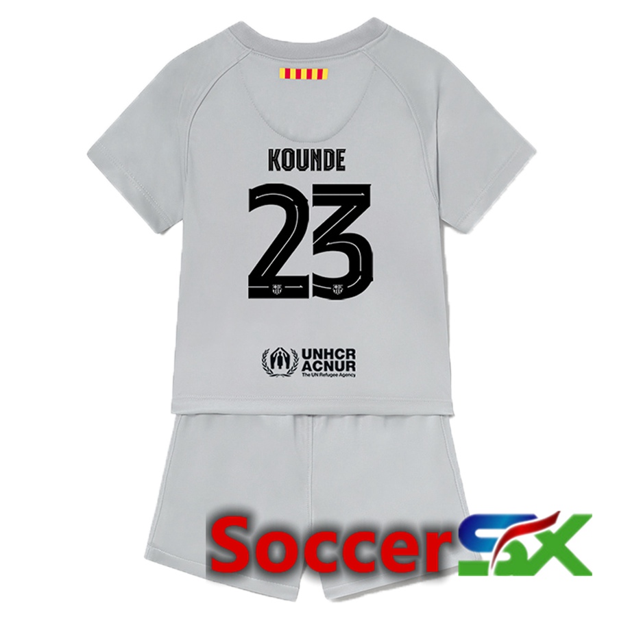 FC Barcelona (Kounde 23) Kids Third Jersey 2022/2023