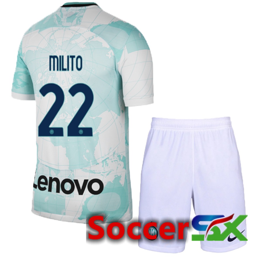 Inter Milan (Milito 22) Kids Away Jersey 2022/2023