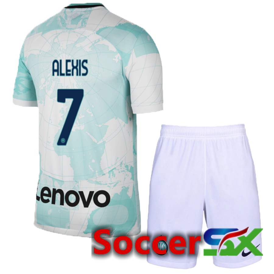 Inter Milan (Alexis 7) Kids Away Jersey 2022/2023