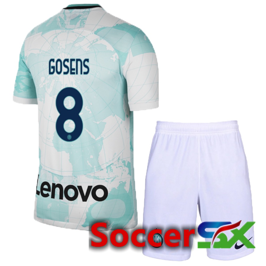 Inter Milan (Gosens 8) Kids Away Jersey 2022/2023