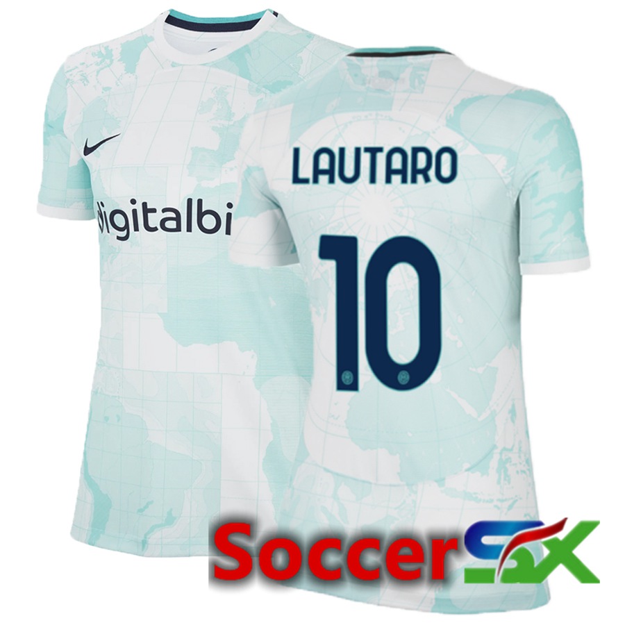 Inter Milan (Lautaro 10) Womens Away Jersey 2022/2023