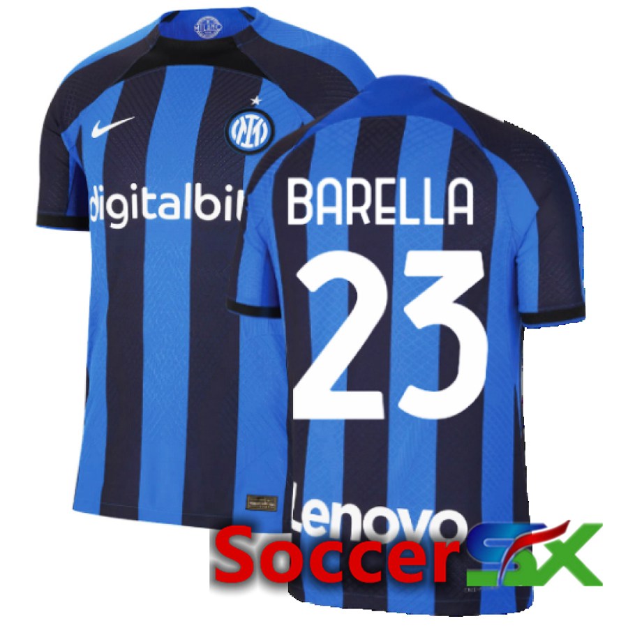 Inter Milan (Barella 23) Home Jersey 2022/2023