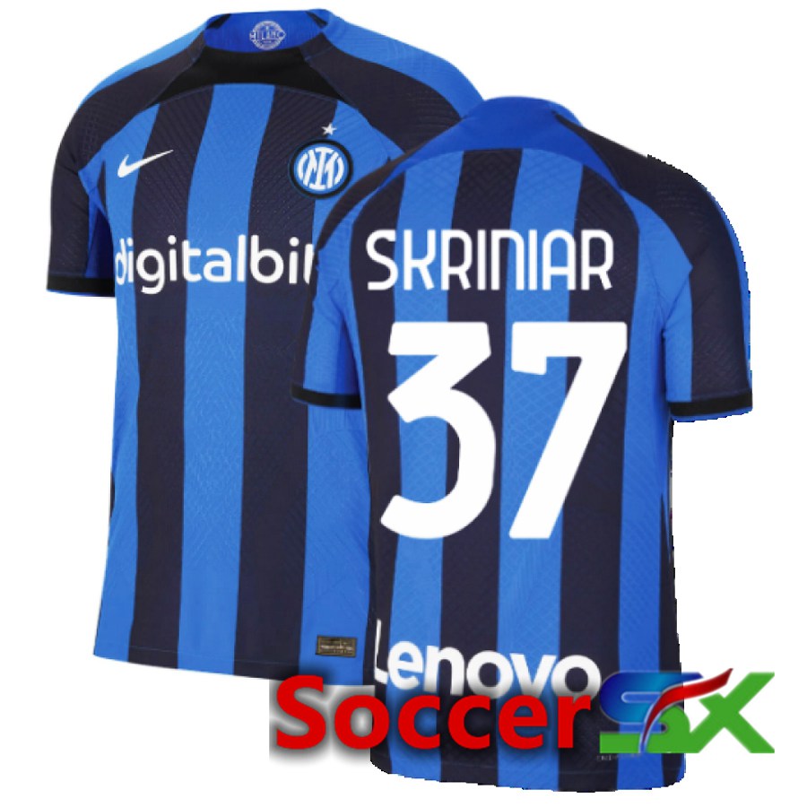 Inter Milan (Skriniar 37) Home Jersey 2022/2023
