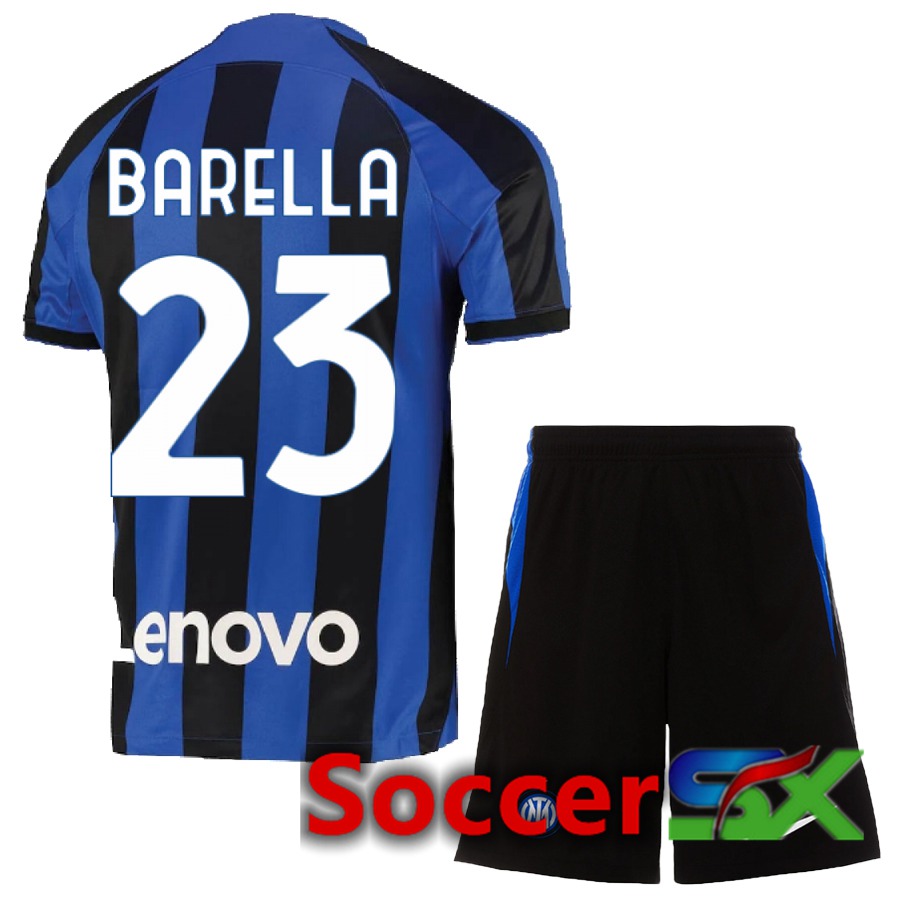 Inter Milan (Barella 23) Kids Home Jersey 2022/2023