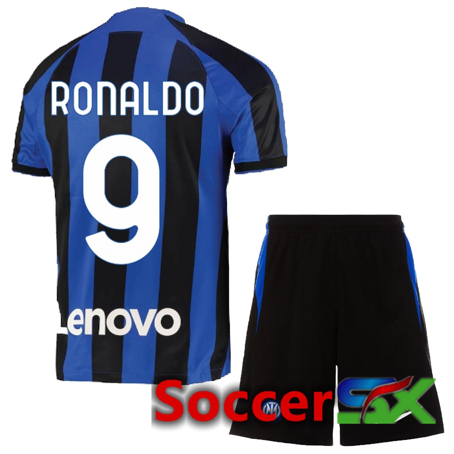 Inter Milan (Ronaldo 9) Kids Home Jersey 2022/2023